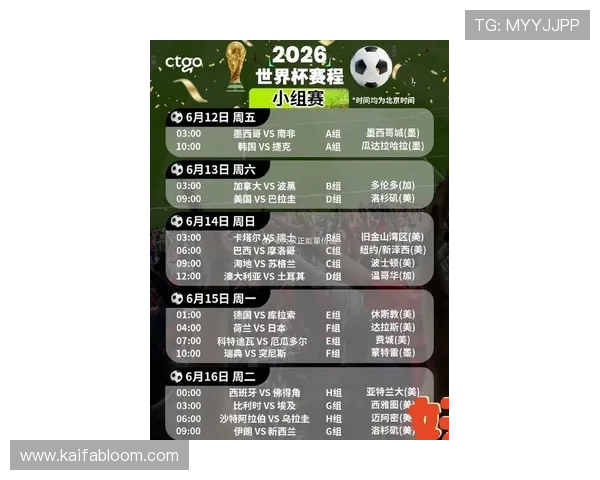 2026年世界杯举办时间表及主要比赛城市的详细介绍